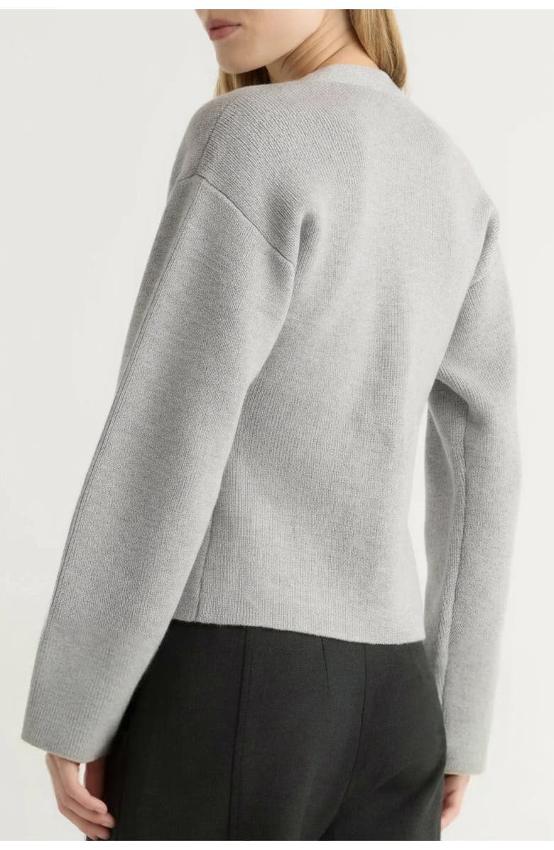 Modern Citizen Elinor Organic Cotton Wool V-Neck Cardigan, Alternate, color, 