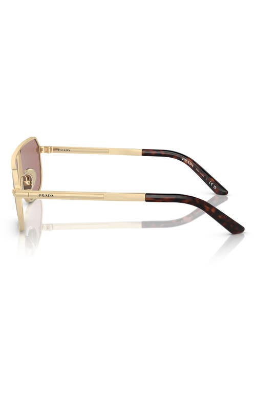 Prada 59mm Pillow Sunglasses In Matte Pale Gold