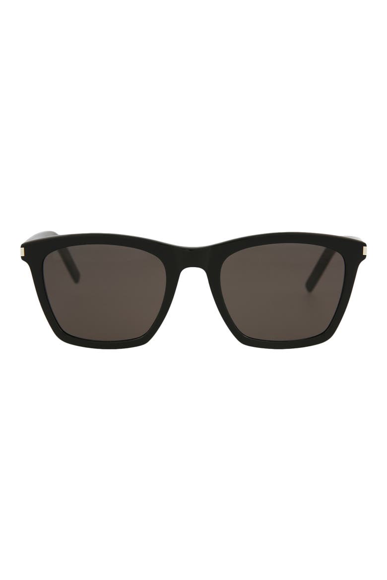 52mm Square Sunglasses, Main, color, BLACK BLACK GREY