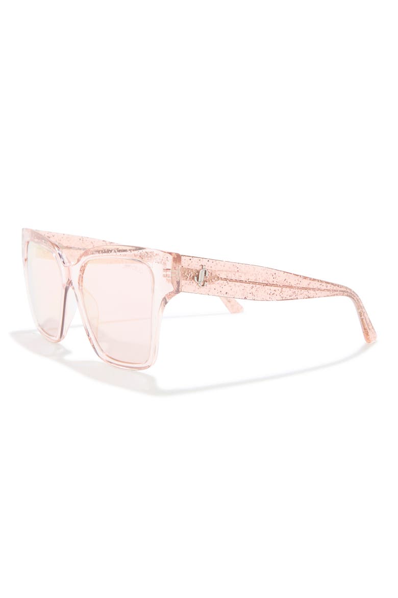 55mm Pillow Sunglasses, Alternate, color, ROSE GOLD