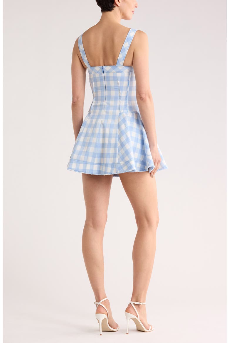 Hannalie Sleeveless Gingham Minidress, Alternate, color, BLUE HYDRANGEA GINGHAM