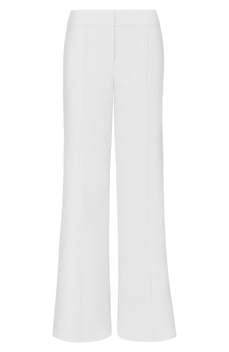 Milly Nash High Waist Cady Wide Leg Pants, Main, color, Ecru