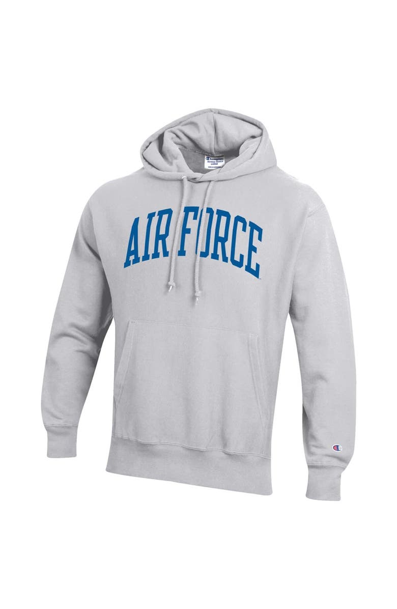 Champion Men's Champion Heathered Gray Air Force Falcons Team Arch Reverse Weave Pullover Hoodie, Alternate, color, Heather Gray