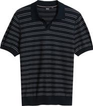 BOSS H-Narciso Stripe Johnny Collar Polo