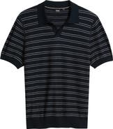 BOSS H-Narciso Stripe Johnny Collar Polo