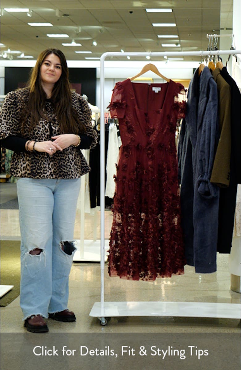 Heidi Floral Appliqué Cocktail Dress, sales video thumbnail