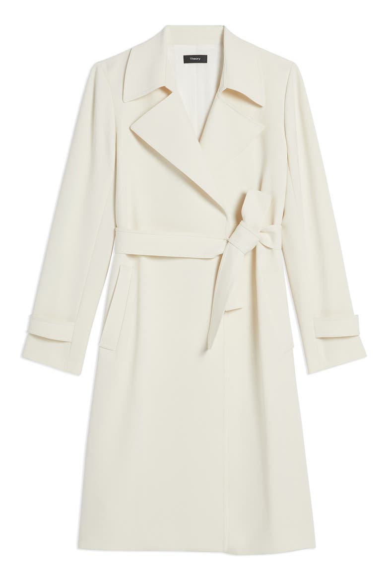 Oaklane Admiral Crepe Trench Coat, Alternate, color, RICE