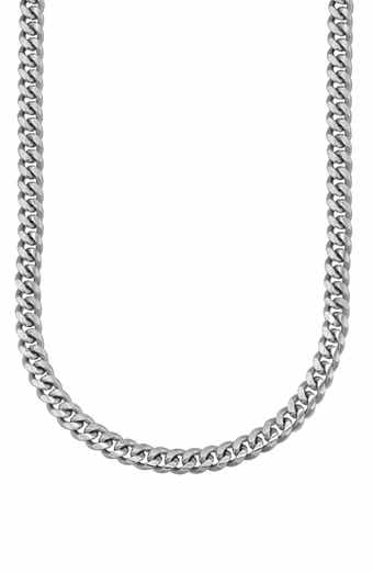 Sterling Silver Cuban Chain Necklace