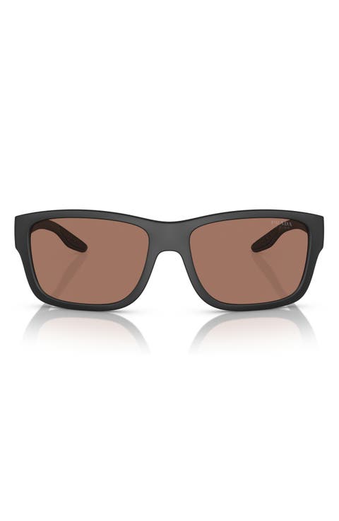 59mm Polarized Square Sunglasses