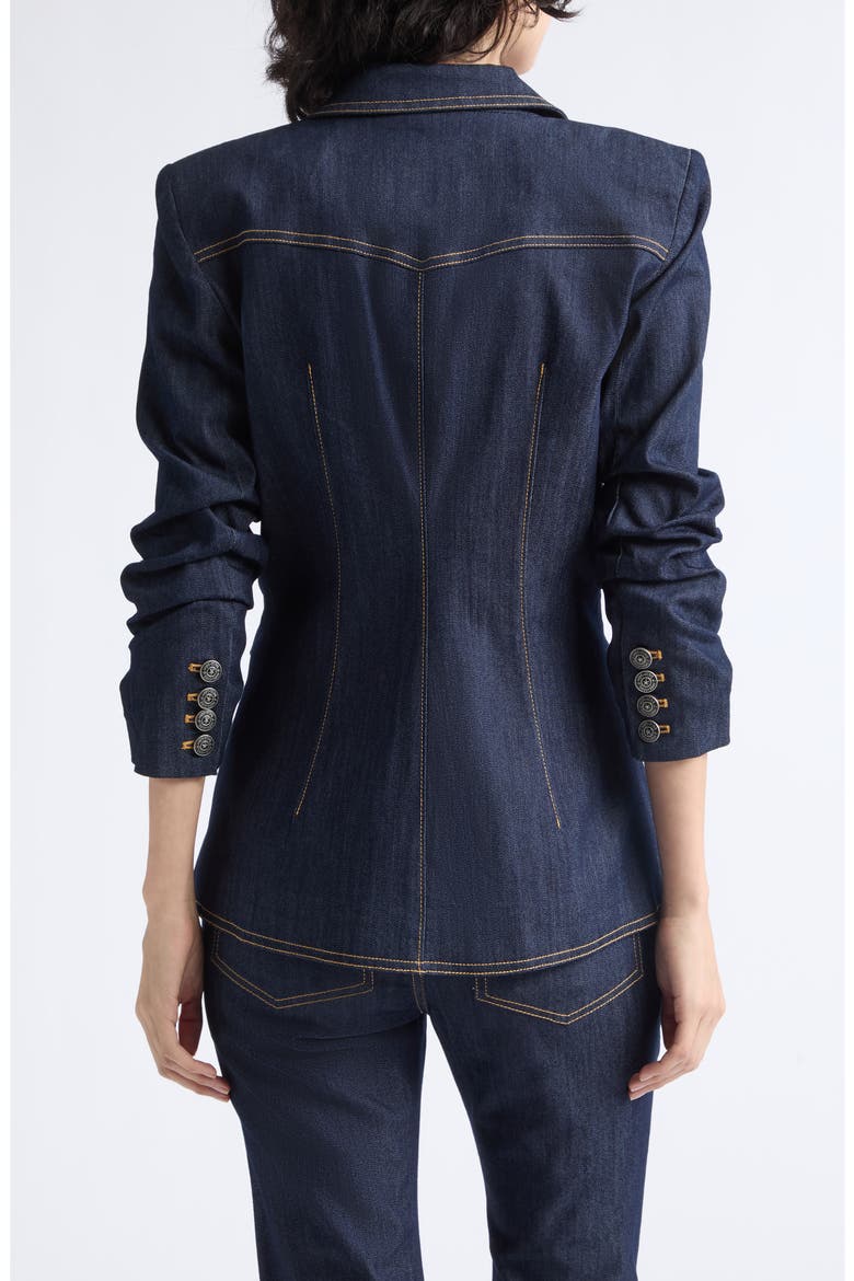 Louisa Cotton Blend Jacket, Alternate, color, INDIGO