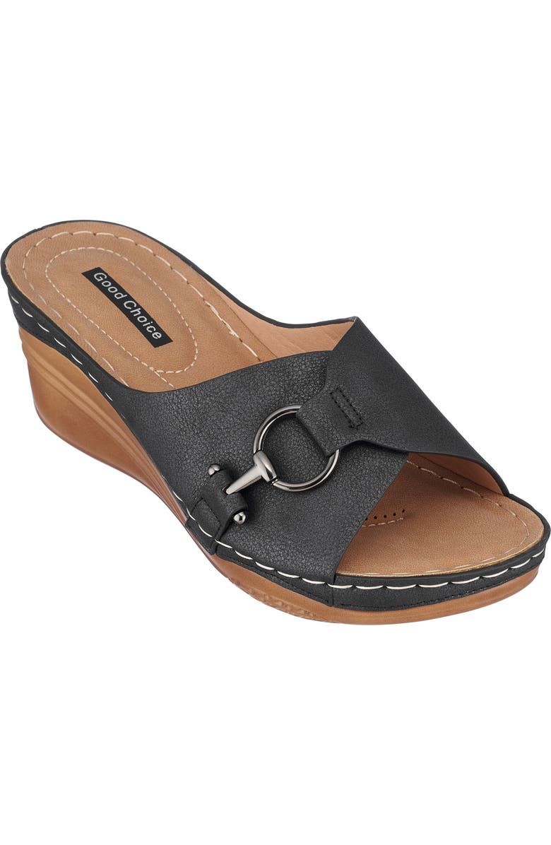 GC SHOES Bay Wedge Sandal, Main, color, Black