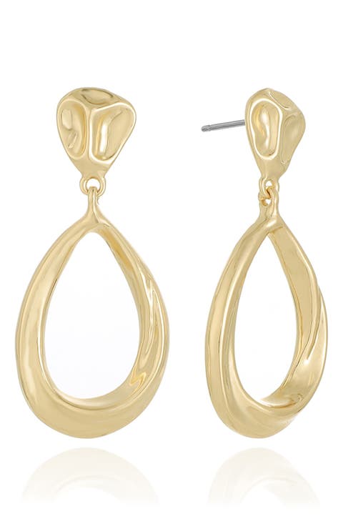 Wavy Teardrop Earrings
