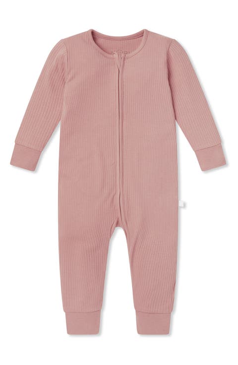 Rib Fitted One-Piece Romper