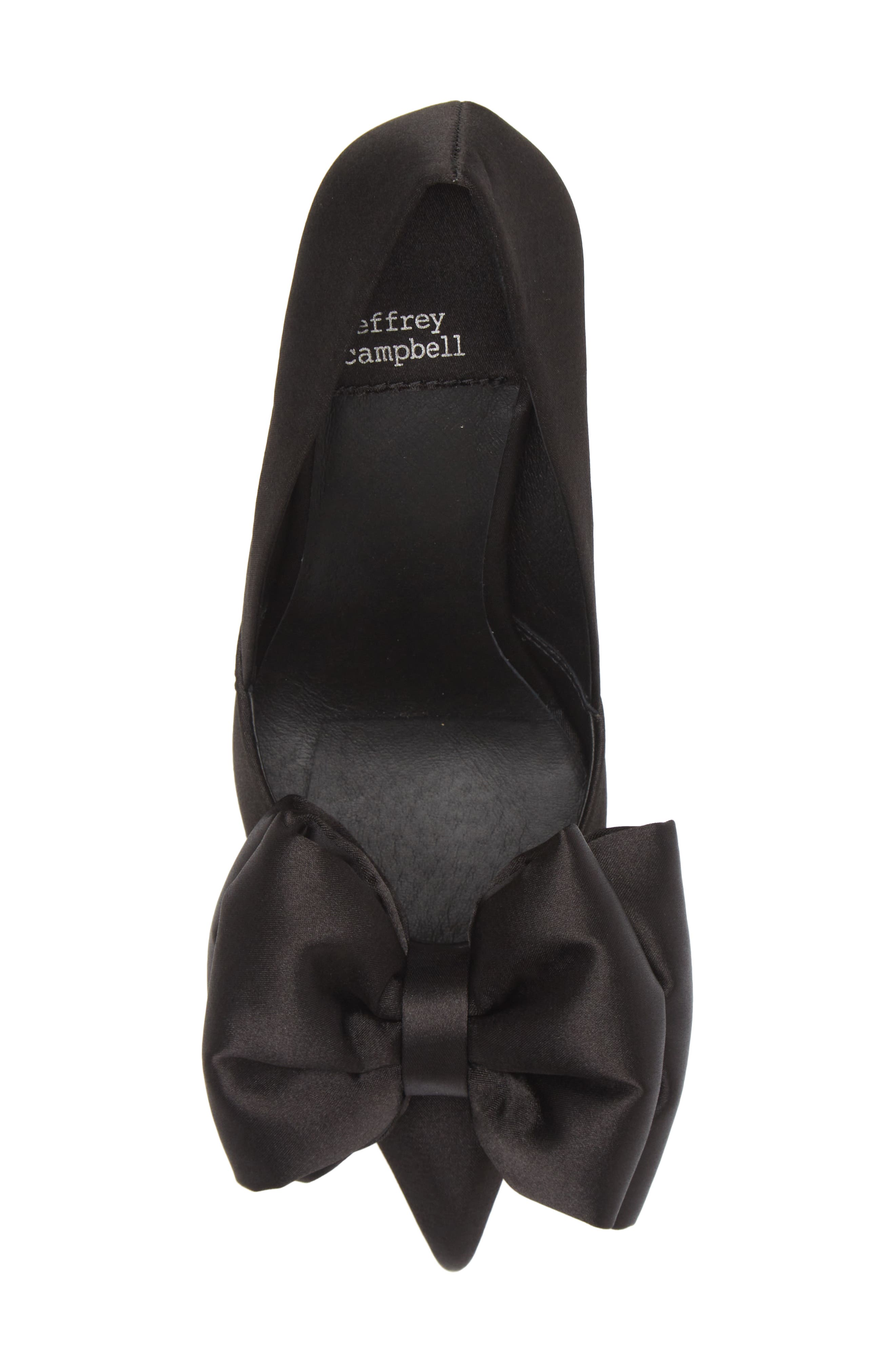 Jeffrey Campbell Convince-B Satin Bow Pointed Toe Pump, Alternate, color, 