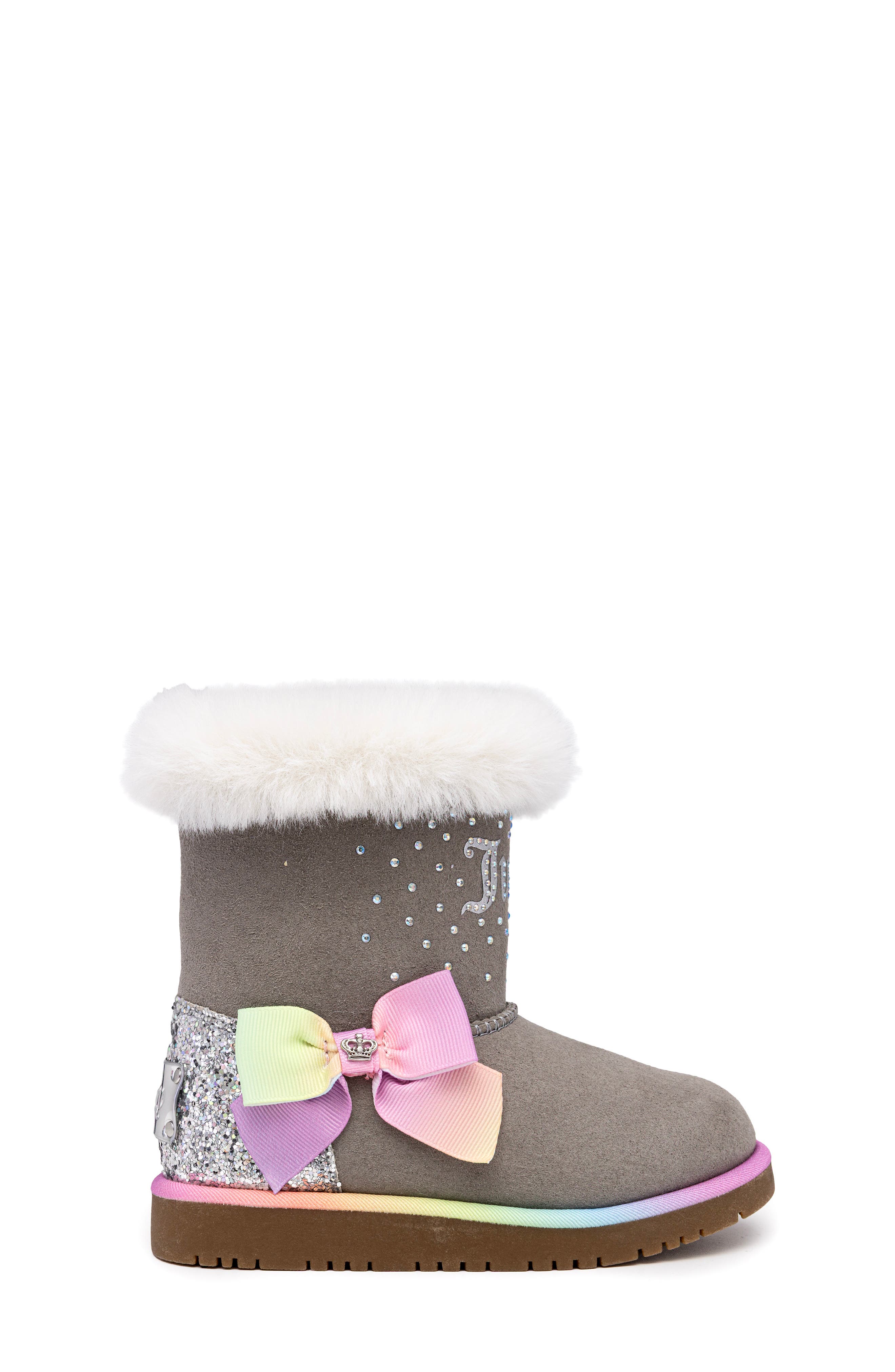 Juicy Couture Kids' Cozy Boot with Faux Fur Trim, Alternate, color, 