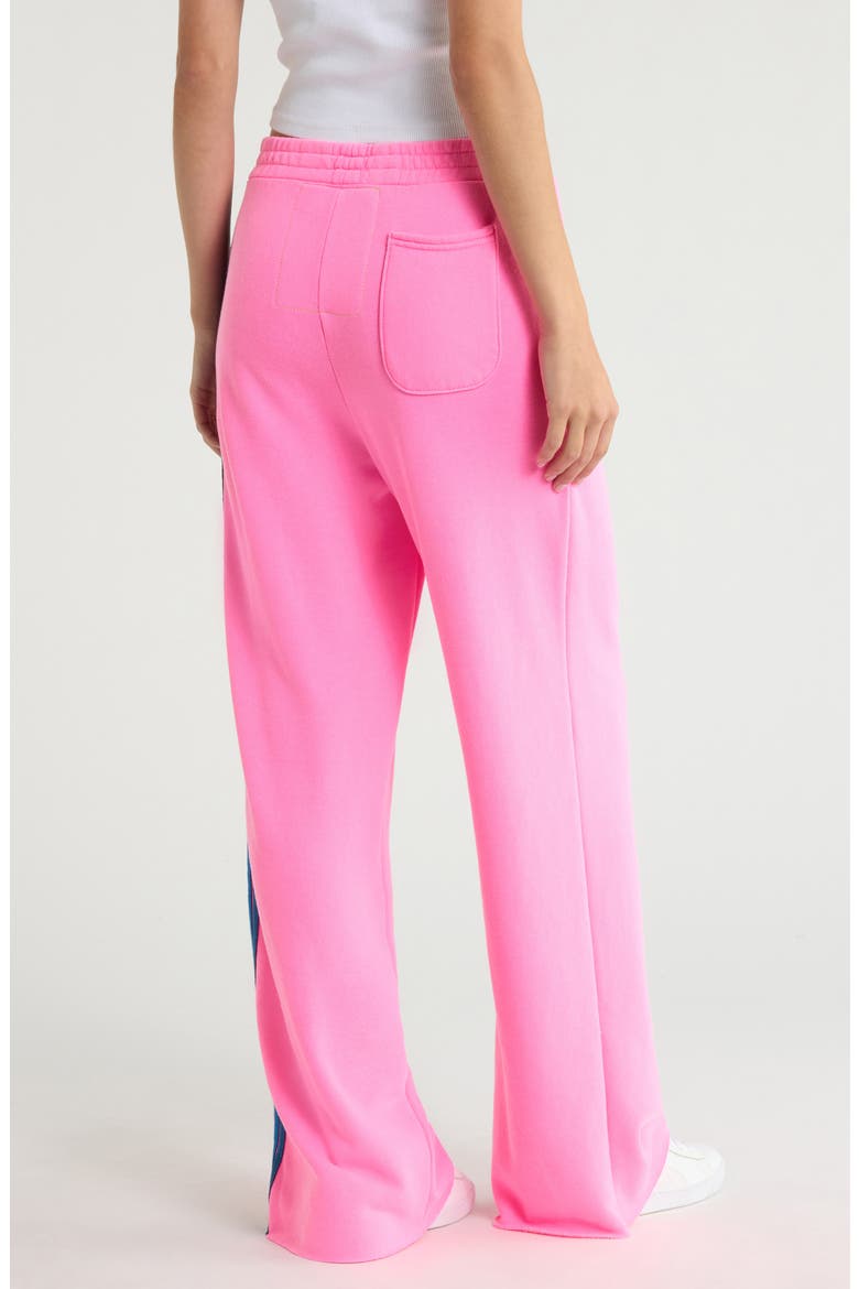 5-Stripe Wide Leg Sweatpants, Alternate, color, NEON PINK