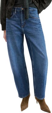 MANGO High Waist Barrel Jeans