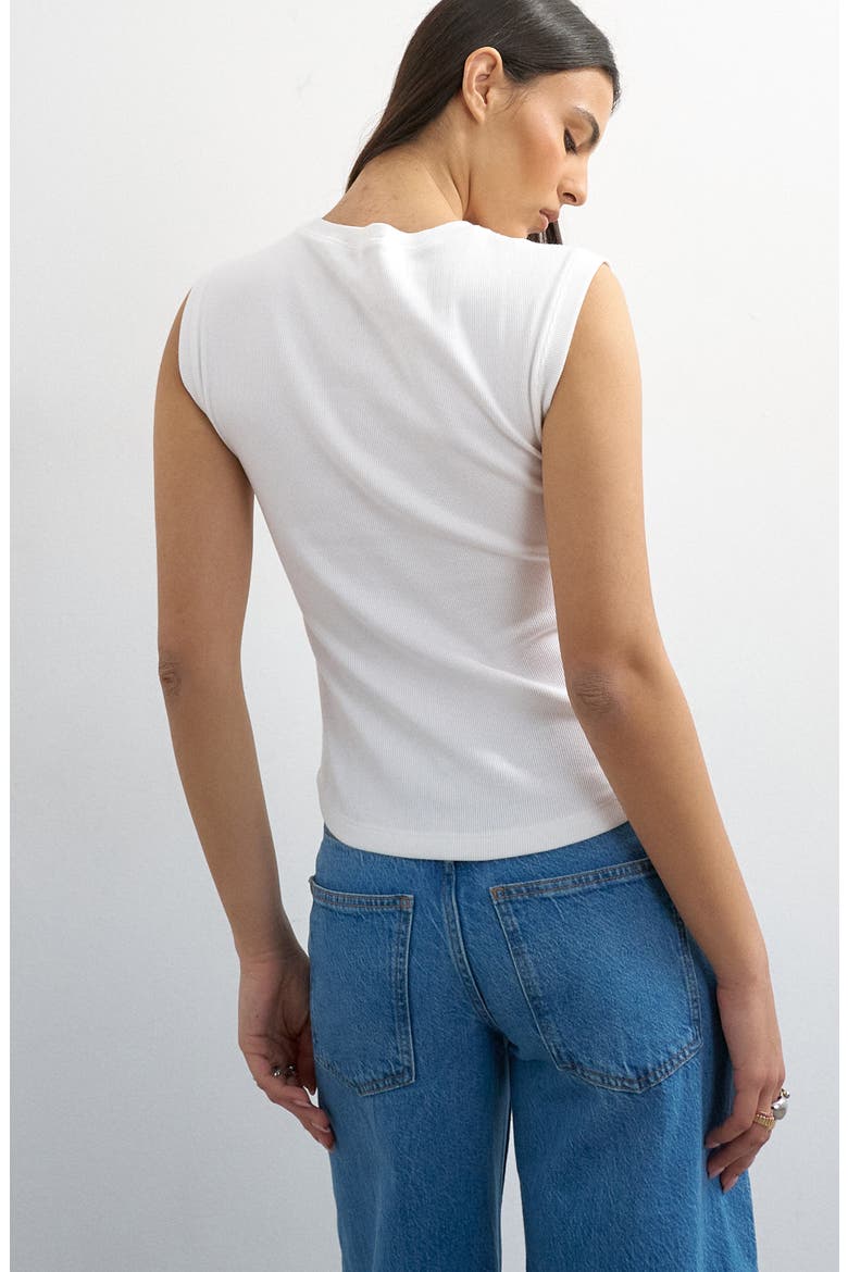 Rib Boyfriend Tank, Alternate, color, WHITE