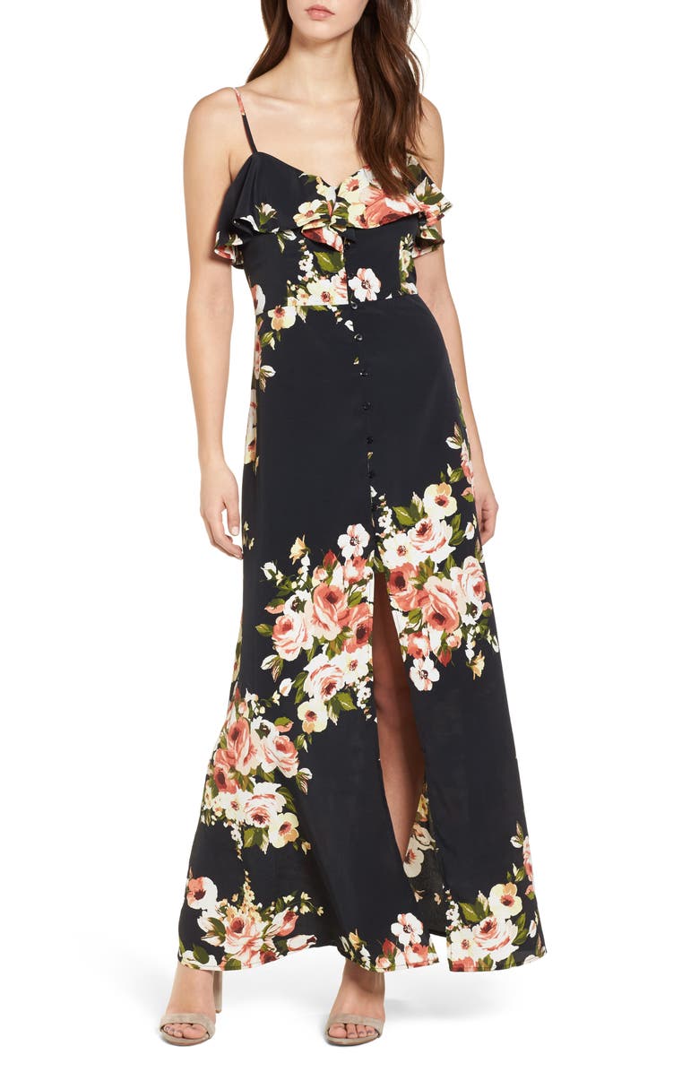 Band of Gypsies Floral Maxi Dress, Main, color, 