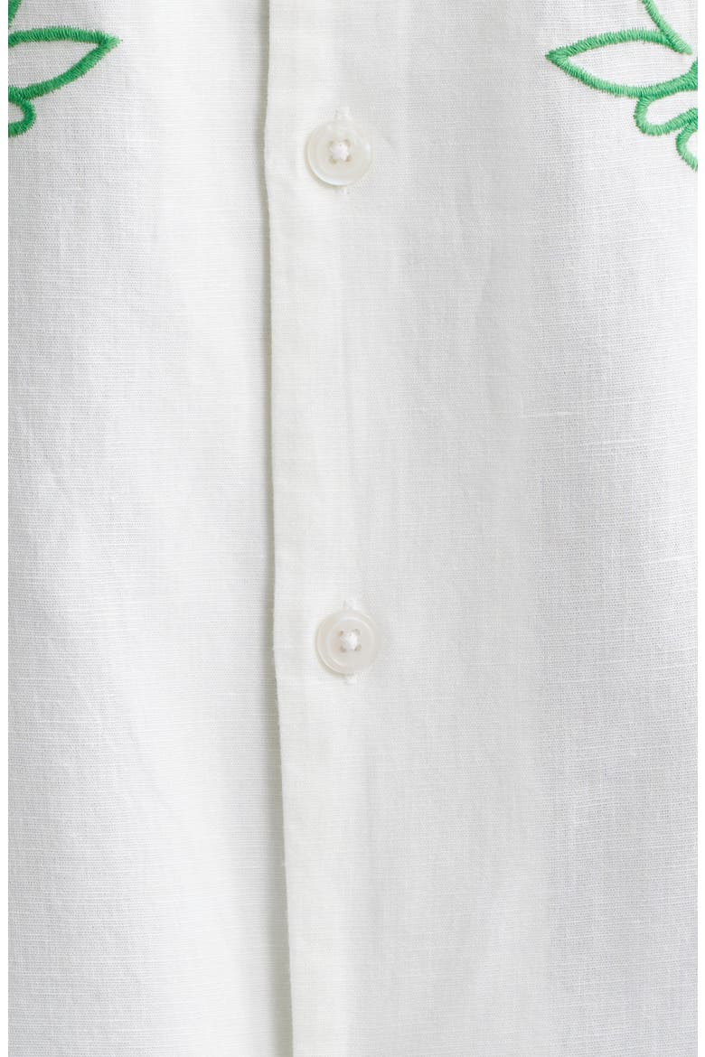 Perry Floral Camp Shirt, Alternate, color, WHITE