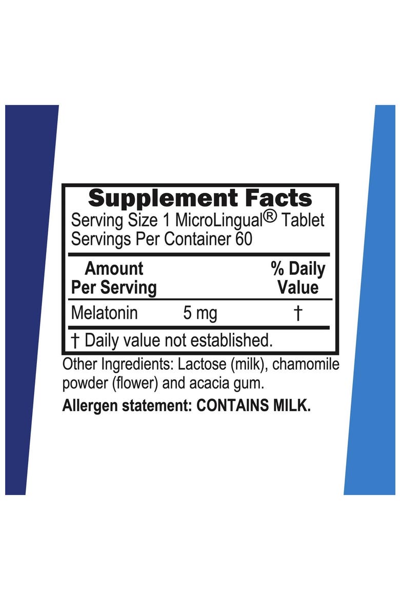 Melatonin Fast-Dissolving Micro Tablets with Chamomile, Alternate, color, White