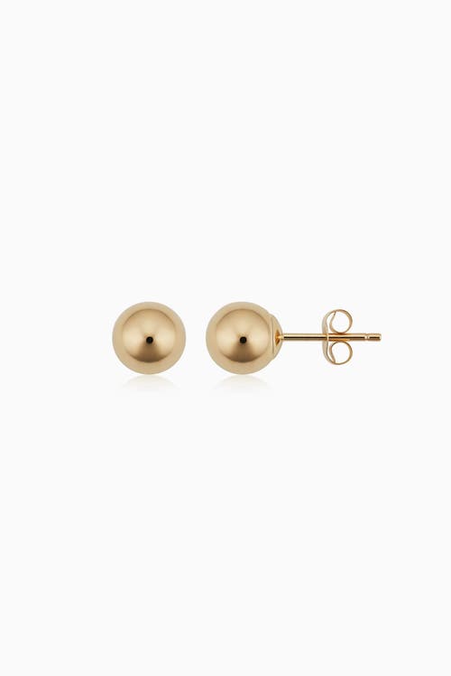 Oradina 18k Yellow Gold Have A Ball Stud Earrings In Gold