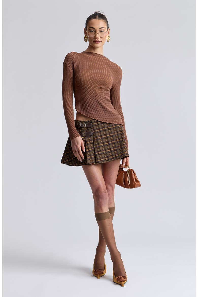 Radial Rib Asymmetric Hem Sweater, Alternate, color, CONGAC MULTI