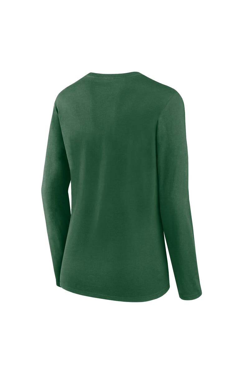 FANATICS Women's Fanatics Branded Green New York Jets Plus Size Foiled Play Long Sleeve T-Shirt, Alternate, color,