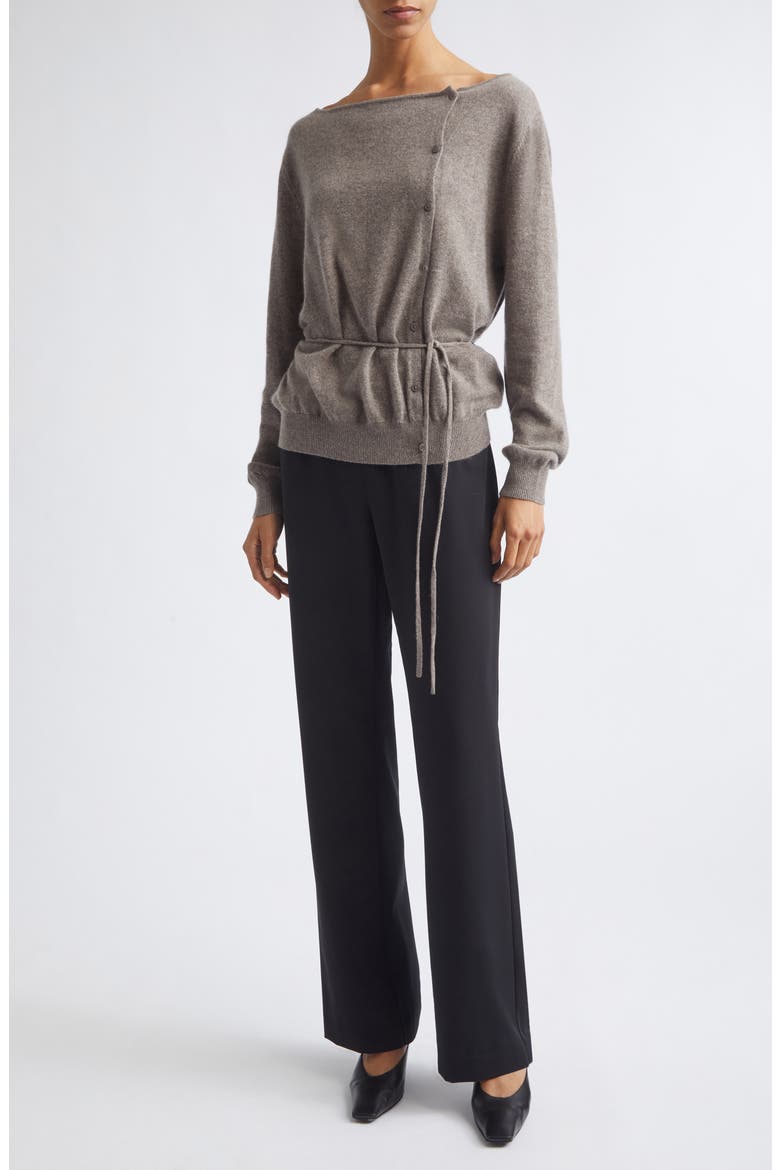 '90s Rouleau Minimal Wool Pants, Alternate, color, BLACK