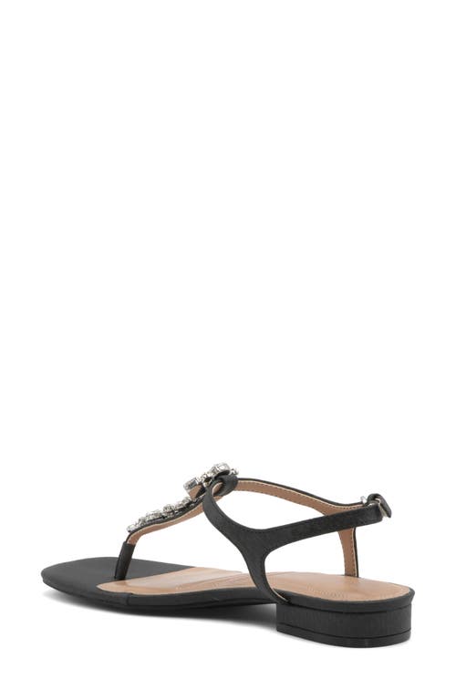 Adrienne Vittadini Pian Rhinestone Sandal In Black Sm