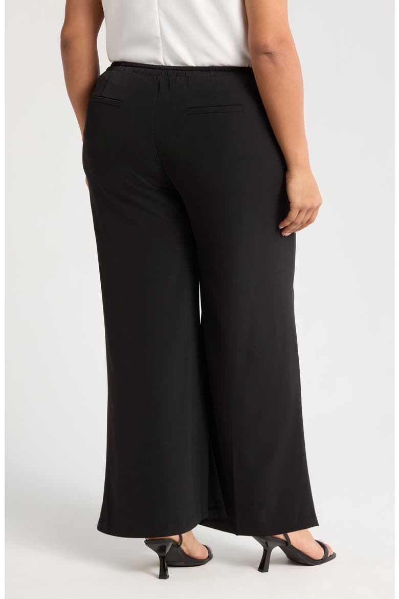 Genevieve Drawstring Wide Leg Pants, Alternate, color, BLACK