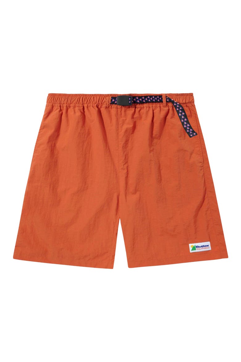 Equipment Belted Nylon Shorts, Main, color, RUST