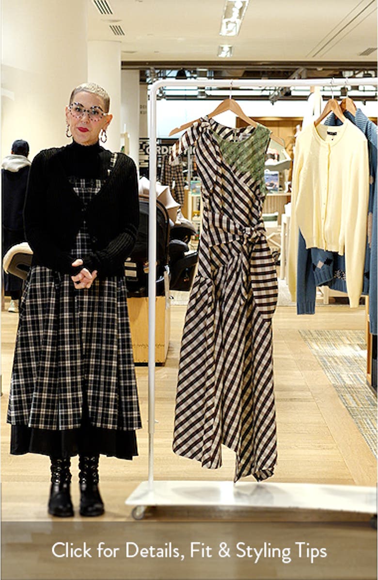 Gisele Lace Detail Check Dress, sales video thumbnail