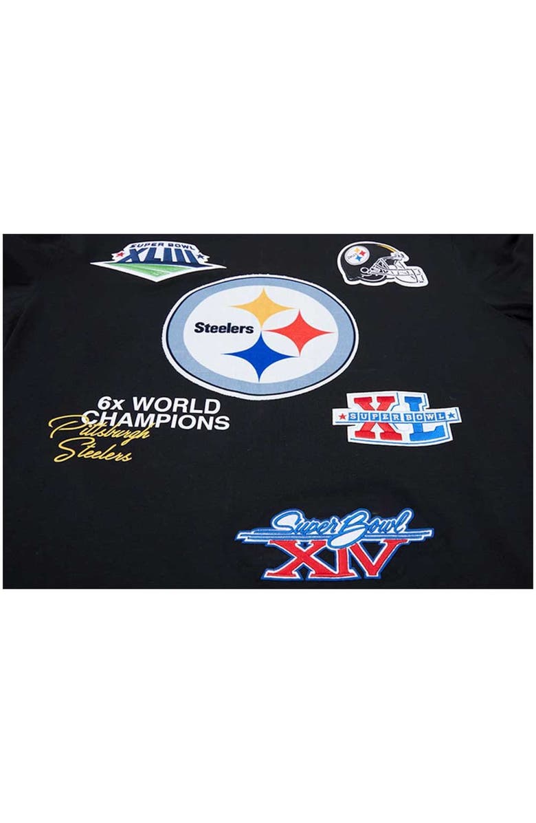 PRO STANDARD Men's Pro Standard Black Pittsburgh Steelers 6x Super Bowl Champions T-Shirt, Alternate, color,