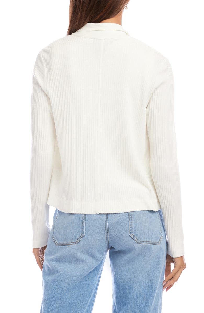 Karen Kane Notch Lapel Rib Jacket, Alternate, color, White