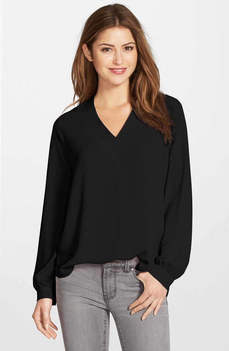 Pleione High/Low V-Neck Blouse, Main, color,