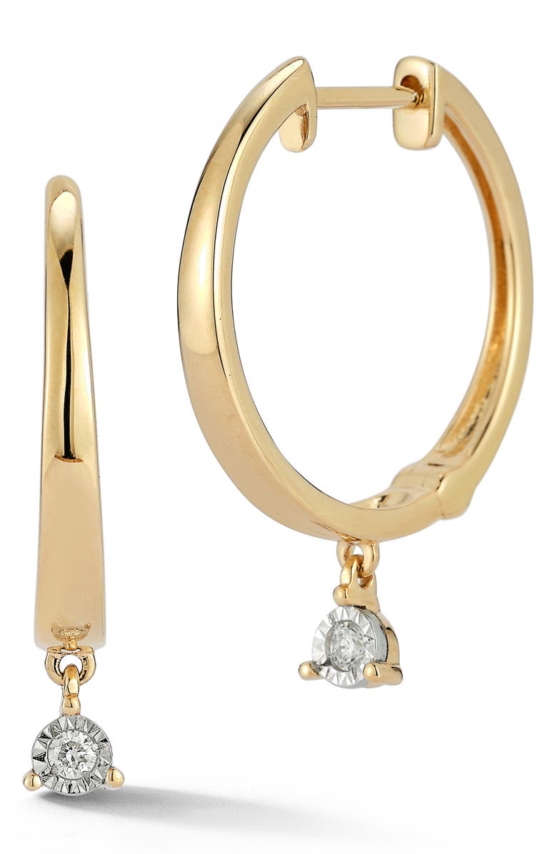 Dana Rebecca Designs Ava Bea Diamond Drop Hoop Earrings, Main, color, 