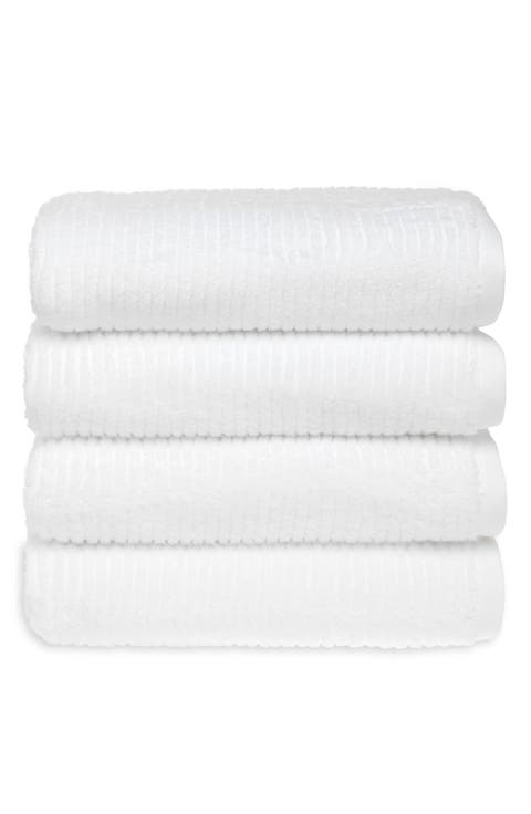 Ribbed Cotton & Modal 4-Pack Bath Towels