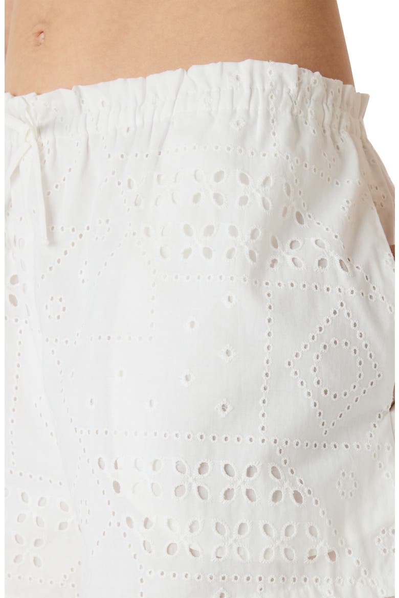 Lou Eyelet Embroidered Drawstring Shorts, Alternate, color, BIRCH WHITE