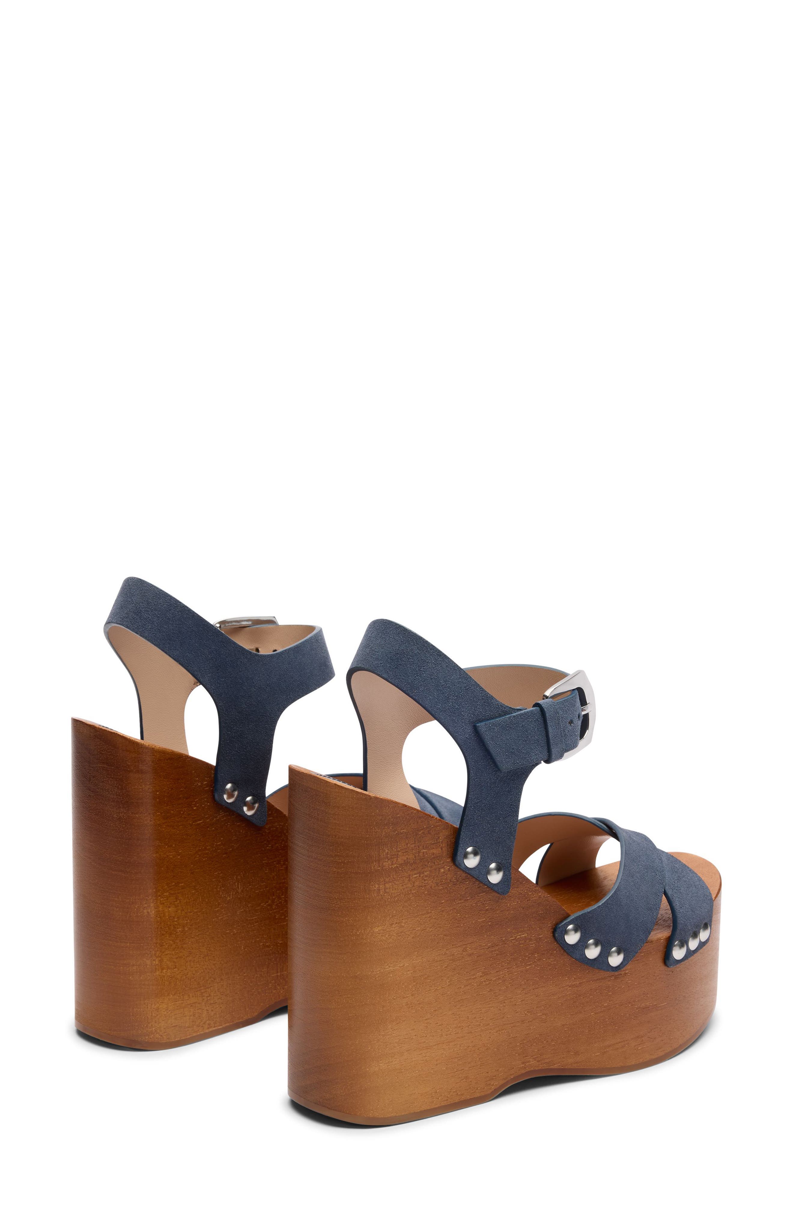 Kate Clog Wedge Sandal, Alternate, color, STORMY BLUE