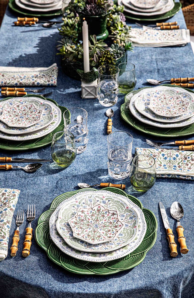 Juliska Bamboo 5-Piece Flatware Place Setting, Alternate, color, Silver/ Bamboo Natural