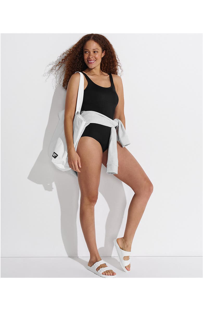 Lands' End Plus Size DD-Cup Scoop Neck One Piece Swimsuit, Alternate, color, Black