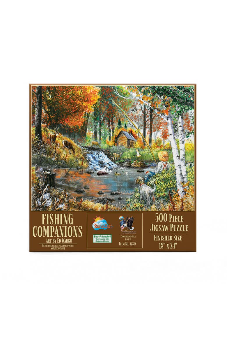Fishing Companions 500 piece Jigsaw Puzzle for Adults, Alternate, color, Multicolor