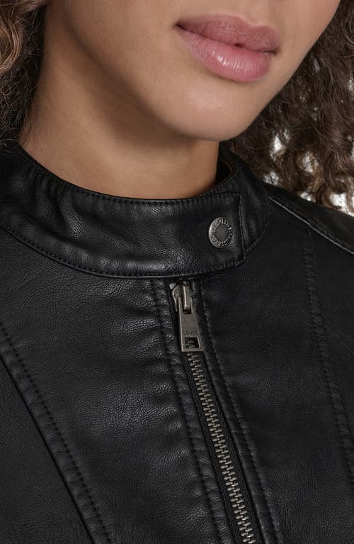 Levi's Faux Leather Racer Jacket In Black