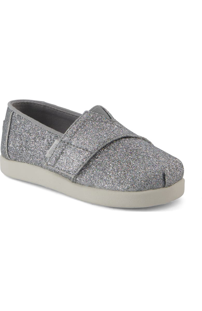 TOMS Kids' Alpargata Sneaker, Main, color, Silver