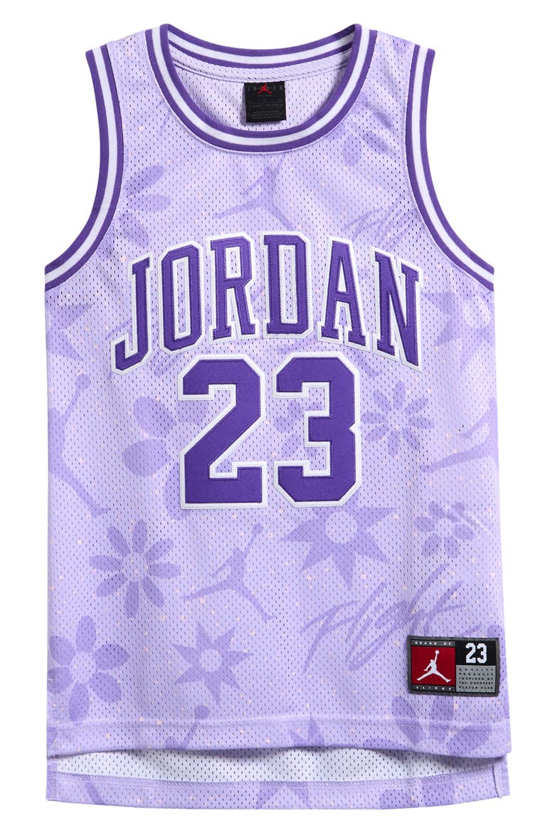 Kids' Jordan Print 23 Jersey, Main, color, VIOLET FROST