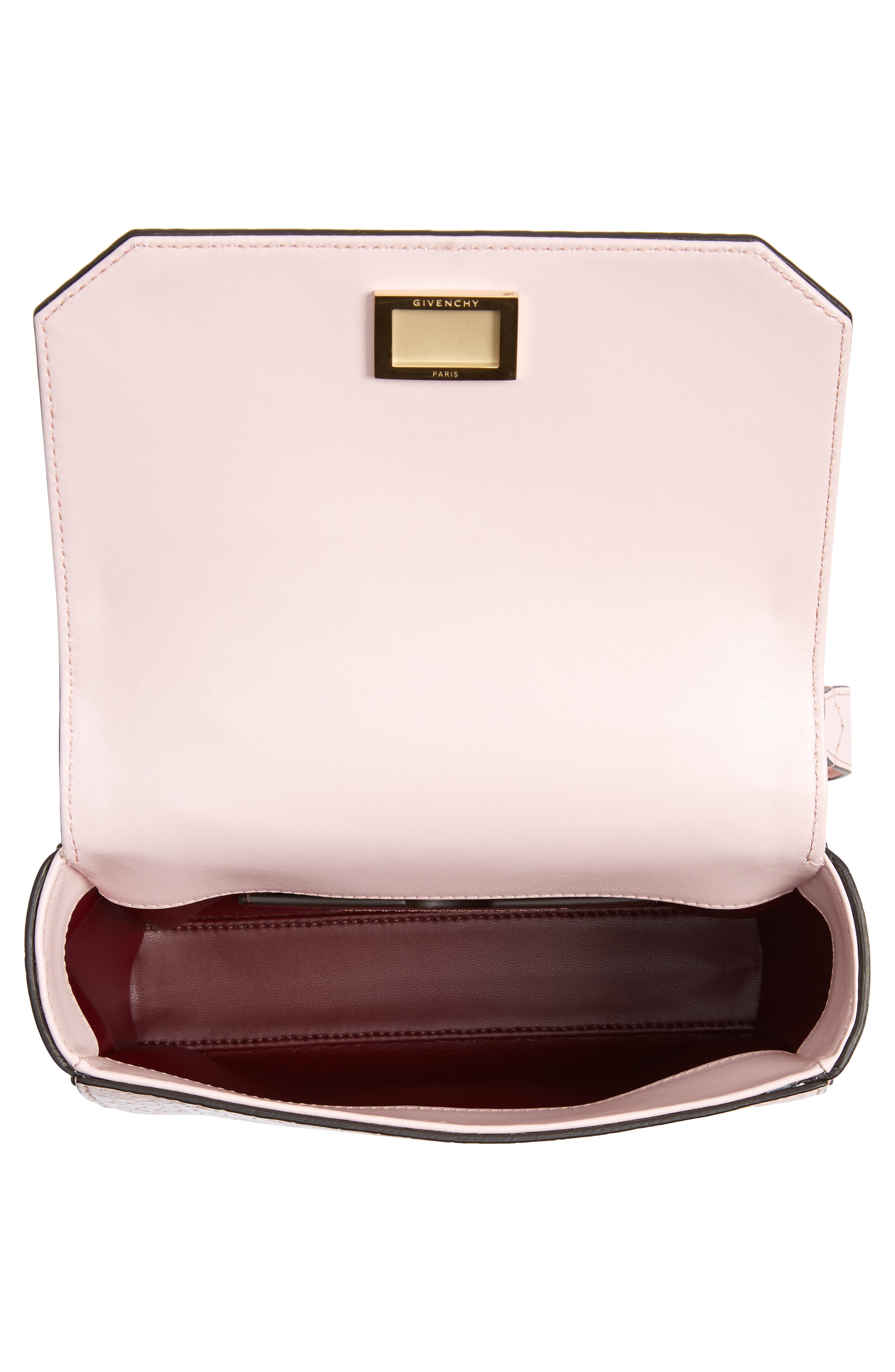 Givenchy Mini Eden Croc Embossed Calfskin Top Handle Bag, Alternate, color, 