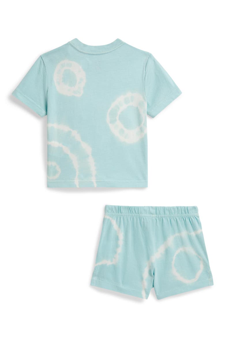 Polo Bear Surf Tie Dye Graphic T-Shirt & Shorts Set, Alternate, color, PARAKEET