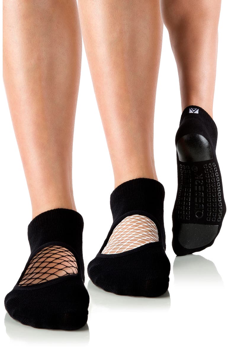 Phish Net 2-Pack No-Slip Socks, Alternate, color, BLACK / BLACK-WHITE