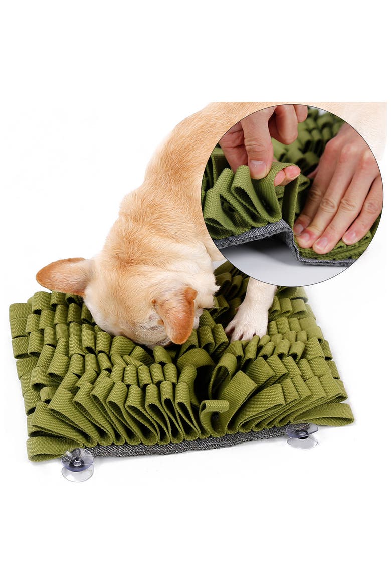 Sniffer Grip Interactive Anti-Skid Pet Snuffle Mat, Alternate, color, GREEN